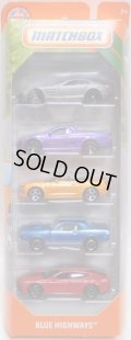 2019 MATCHBOX 5PACK 【BLUE HIGHWAYS】Mercedes-Benz SLR McLaren/'08 Holden VE Ute SSV/'16 Chevy Camaro Convertible/'70 Plymouth Cuda/Porsche Panamera