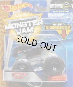 画像1: 2018 MONSTER JAM includes RE-CRUSHABLE CAR! 【DOOMS DAY】 BLACK (NITE GLO CAGE)