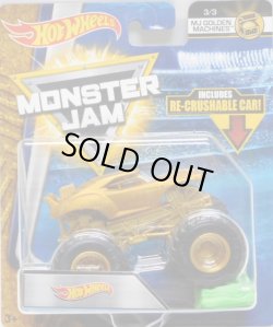 画像1: 2018 MONSTER JAM includes RE-CRUSHABLE CAR! 【TEAM HOT WHEELS】 GOLD (MJ GOLDEN MACHINES)(CHASE）