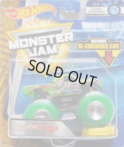 画像1: 2018 MONSTER JAM includes RE-CRUSHABLE CAR! 【BAD NEWS TRAVELS FAST】 LT.GREEN (CLEAR CRUSHERS)