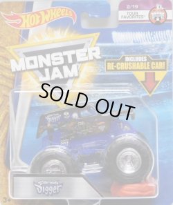 画像1: 2018 MONSTER JAM includes RE-CRUSHABLE CAR! 【SON UVA DIGGER】 BLACK (TOUR FAVORITES)