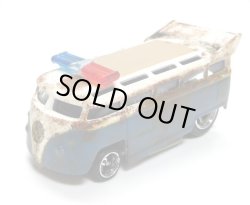 画像1: ONE WORLD CUSTOM GARAGE 【VOLKSWAGEN T1 DRAG BUS (カスタム完成品）】 サビ-WHITE-PALE BLUE/RR （送料サービス適用外） 