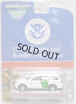 画像1: 2019 GREENLIGHT HOBBY EXCLUSIVE 【"U.S. CUSTOMS AND BORDER PROTECTION" 2018 DODGE DURANGO SPECIAL SERVICE】 WHITE-GREEN/RR