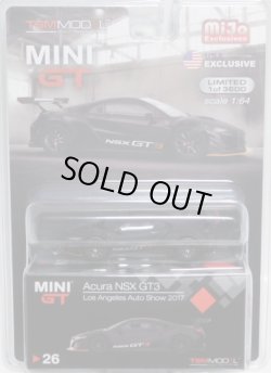 画像1: 2019 TSM MODELS - MINI GT 【"MIJO EXCLUSIVE" HONDA NSX GT3 - LOS ANGELS AUTO SHOW 2017】 FLAT BLACK/RR （予約不可）