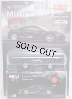 画像1: 2019 TSM MODELS - MINI GT 【"MIJO EXCLUSIVE" HONDA NSX GT3 - PRESENTATION】 FLAT BLACK/RR （予約不可）