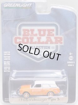 画像1: 2019 GREENLIGHT BLUE COLLAR COLLECTION S5 【1966 VOLKSWAGEN TYPE 3】 ORANGE-WHITE/RR 