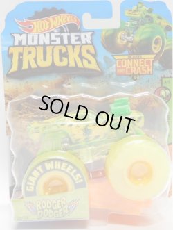 画像1: 2019 HW MONSTER TRUCKS! 【RODGER DODGER】 YELLOW (includes CONNECT AND CRASH CAR)(SICK STUFF)