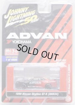 画像1: 2019 JOHNNY LIGHTNING "MIJO EXCLUSIVE" 【"ADVAN" 1999 NISSAN SKYLINE GT-R (BNR34)】BLACK-RED/RR(予約不可）