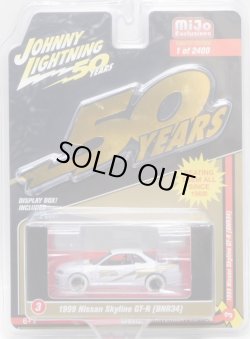 画像1: 2019 JOHNNY LIGHTNING "MIJO EXCLUSIVE" 【"BLACK AND GOLD" 1999 NISSAN SKYLINE GT-R (BNR34)】WHITE/RR(WHITE LIGHTNING) (予約不可）