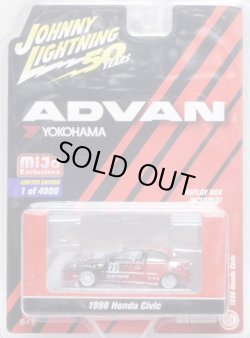 画像1: 2019 JOHNNY LIGHTNING "MIJO EXCLUSIVE" 【"ADVAN" 1998 HONDA CIVIC】BLACK-RED/RR(予約不可）