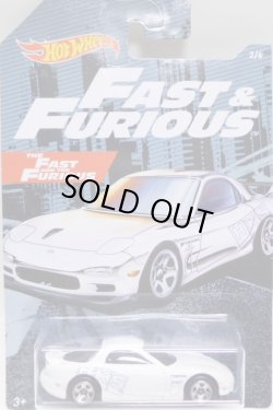 画像1: 2019 WALMART EXCLUSIVE HW FAST & FURIOUS （ワイルドスピード）【'95 MAZDA RX-7】WHITE/5SP(予約不可）