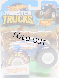 画像1: 2019 HW MONSTER TRUCKS! 【HOT WHEELS RACING】 RACE TEAM WHITE (includes CONNECT AND CRASH CAR)