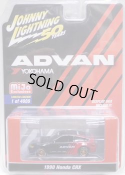 画像1: 2019 JOHNNY LIGHTNING "MIJO EXCLUSIVE" 【"ADVAN" 1990 HONDA CRX】BLACK-RED/RR(予約不可）