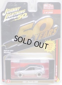 画像1: 2019 JOHNNY LIGHTNING "MIJO EXCLUSIVE" 【"BLACK AND GOLD" 1991 HONDA CRX】WHITE/RR(WHITE LIGHTNING)(予約不可）