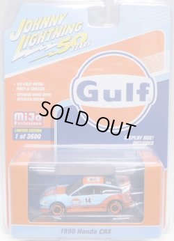 画像1: 2019 JOHNNY LIGHTNING "MIJO EXCLUSIVE" 【"GULF" 1990 HONDA CRX】LT.BLUE-ORANGE/RR(予約不可）