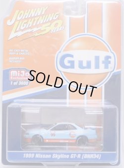 画像1: 2019 JOHNNY LIGHTNING "MIJO EXCLUSIVE" 【"GULF" 1999 NISSAN SKYLINE GT-R (BNR34)】LT.BLUE/RR(予約不可）