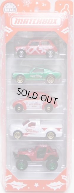 画像1: 2019 MATCHBOX 5PACK 【HAPPY HOLIDAYS】'64 Austin Mini Cooper/'65 Mustang GT/'62 VW Beetle/Ford F-150 Lightning/MBX 4x4 (予約不可）