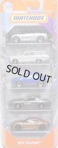 2020 MATCHBOX 5PACK 【HIGHWAY】'16 Chevy Camaro Convertible/'64 Ford Fairlane Wagon/'16 Fiat 500X/'93 Ford Mustang LX SPP Highway Patrol/Porsche Cayman(予約不可）