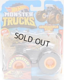 画像1: 2020 HW MONSTER TRUCKS! 【SHARK WREAK】 BLACK-WHITE (includes CRUSHABLE CAR)(予約不可）