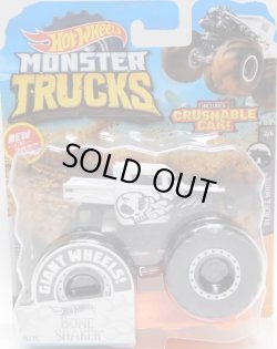 画像1: 2020 HW MONSTER TRUCKS! 【BONE SHAKER】 FLAT WHITE-BLACK(includes CRUSHABLE CAR)(予約不可）