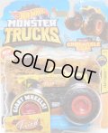 2020 HW MONSTER TRUCKS! 【ALL FRIED UP】 YELLOW (includes CRUSHABLE CAR)(NEW FOR 2020）