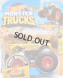 画像1: 2020 HW MONSTER TRUCKS! 【ALL FRIED UP】 YELLOW (includes CRUSHABLE CAR)(NEW FOR 2020）