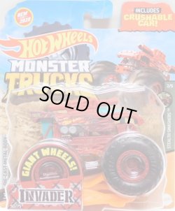 画像1: 2020 HW MONSTER TRUCKS! 【INVADER】FLAT RED (includes CRUSHABLE CAR)(NEW FOR 2020）