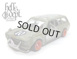 画像1: HELLS DEPT 2020 - カツヌマ製作所 【DATSUN 510 WAGON "HELLS CUSTOM LOWDOWN" (カスタム完成品）】PALE サビ GREEN/RR （送料サービス適用外）