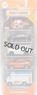 2020 MATCHBOX 5PACK 【CITY ADVENTURE II】Meter Made/'17 Honda Civic Hatchback/'15 Cadillac Escalade/'15 Mercedes-Benz GLE Coupe/Chow Mobile (予約不可）