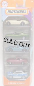 2020 MATCHBOX 5PACK 【HIGHWAY SPEEDERS】'56 Jaguar XK140 Roadster/Dodge Challenger SRT8/Ford GT40/Volvo P1800S/2007 Subaru WRX Impreza (予約不可）