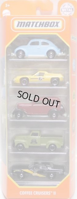 画像1: 2020 MATCHBOX 5PACK 【COFFEE CRUISERS II】'62 VOLKSWAGEN BEETLE/1972 LOTUS EUROPE/PLYMOUTH SEDAN/'47 CHEVY AD 3100/1978 DODGE MONACO POLICE (予約不可）