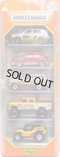 2020 MATCHBOX 5PACK 【OFF ROAD RALLY】'90 VW GOLF COUNTRY/2016FIAT 500 X/JEEP WRANGLER/'68 DODGE D-200/BAJA BANDIT (予約不可）