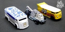 画像1: HELLS DEPT 2020 - BOO Pinstriping 【”陶器シリーズ” DRAG H-VAN (MOONEYES VW DRAG BUS(LOOSE)付き） (カスタム完成品）】WHITE（送料サービス適用外）