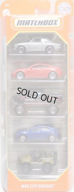 画像1: 2021 MATCHBOX 5PACK 【MBX CITY DRIVERS】1965 Alfa Romeo Giulia Sprint GTA/2010 Infiniti G37 Coupe/1999 Chevy Silverado 4x4/2017 Honda Civic Hatchback/Cliff Hanger