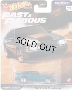 画像1: 2021 HW PREMIUM FAST & FURIOUS "FAST STARS" 【'92 FORD MUSTANG】AQUA/RR