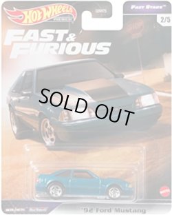 画像1: 2021 HW PREMIUM FAST & FURIOUS "FAST STARS" 【'92 FORD MUSTANG】AQUA/RR