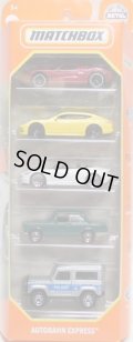 2021 MATCHBOX 5PACK 【AUTOBAHN  EXPRESS】2005 Ford GT/Porsche Panamera/Aston Martin DBS Volante/1969 BMW 2002/Land Rover Ninety