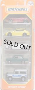 2021 MATCHBOX 5PACK 【AUTOBAHN  EXPRESS】2005 Ford GT/Porsche Panamera/Aston Martin DBS Volante/1969 BMW 2002/Land Rover Ninety