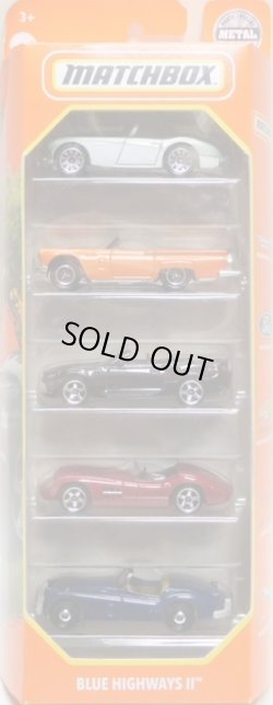 画像1: 2021 MATCHBOX 5PACK 【BLUE HIGHWAYS II】1963 Austin Healey Roadster/1957 Ford Thunderbird/'16 Chevy Camaro Convertible/1956 Aston Martin DBR1/'56 Jaguar XK140 Roadster