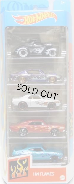 画像1: 2021 5PACK 【HW FLAMES】Custom '41 Willys Coupe / Hemi Cuda / '69 Camaro / '69 Dodge Charger 500 / '73 Ford Falcon XB