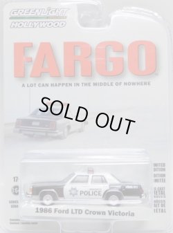 画像1: 2022 GREENLIGHT HOLLYWOOD SERIES 35 【1986 FORD LTD CROWN VICTORIA】BLACK-WHITE(FARGO) 