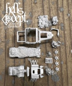 画像1: HELLS DEPT 2022  【スーパーボーンシェイカー・カスタムキット (カスタム用キット)】  WHITE METAL MADE（送料サービス適用外）