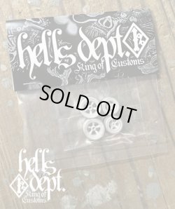 画像1: HELLS DEPT 2022  【メタル・タイヤ (for BONE SHAKER)(カスタム用パーツ)】  WHITE METAL MADE（送料サービス適用外）