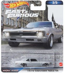 画像1: 2023 HW FAST & FURIOUS (ワイルド・スピード) 【1970 シボレー ノヴァ SS】 LT.GRAY/RR