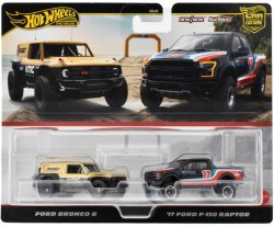 画像1: 【仮予約】PRE-ORDER - 2024 HW CAR CULTURE "PREMIUM 2PACK" 【フォード ブロンコ R/ ’17フォード F-150 ラプター】LT.BROWN-BLACK/RR(2024年5月下旬入荷予定）(ショートした場合は先着順となります）