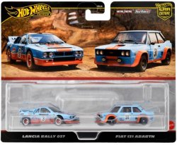 画像1: 【仮予約】PRE-ORDER - 2024 HW CAR CULTURE "PREMIUM 2PACK" 【"GULF" ランチア ラリー 037/ フィアット 131 アバルト】LT.BLUE/RR(2024年5月下旬入荷予定）(ショートした場合は先着順となります）