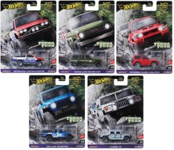 画像1: 2024 HW CAR CULTURE 【テラトレック - 5種セット】ダットサン キングキャブ バハ カスタム/トヨタ ランドクルーザー FJ60/三菱 パジェロ エボリューション/2020 ジープ グラディエイター/ハマー H1