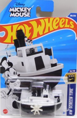 画像1: 【"MICKEY MOUSE" DISNEY STEAMBOAT】WHITE-BLACK