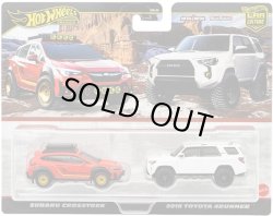 画像1: 【仮予約】PRE-ORDER - 2025 HW CAR CULTURE "PREMIUM 2PACK" 【スバル クロストレック / 2018 トヨタ 4ランナー】RED/WHITE/RR(2025年8月下旬入荷予定）(ショートした場合は先着順となります）