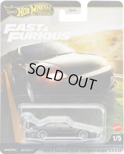 画像1: 【仮予約】PRE-ORDER - 2025 HW FAST & FURIOUS (ワイルド・スピード) 【1993 ホンダ シビック クーペ EX EJ1】BLACKRR (2025年10月下旬入荷予定）